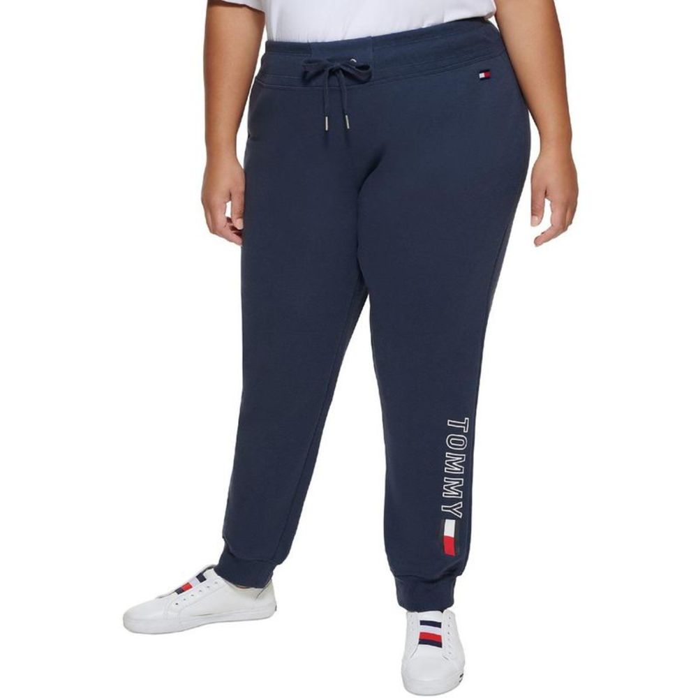 Tommy Hilfiger Sport Womens Navy Sweatpants Jogger Pants Athletic Plus NWT